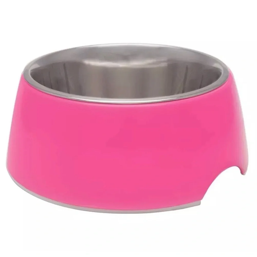 NEW LOVING PETS Hot Pink Retro Bowl Dog Cat Food Water Bowl X-Small, 0.88 Cup